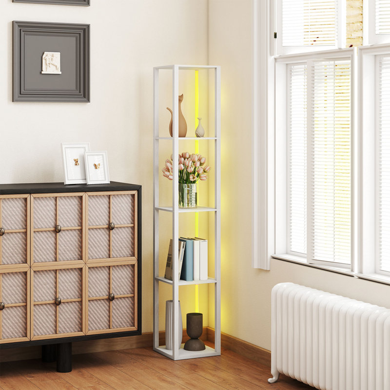 163cm Matte LED Column Floor Lamp, White