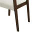 Ensemble de 2 chaises d'appoint en tissu massif beige et noyer
