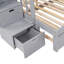 Lit mezzanine avec lit gigogne en bois