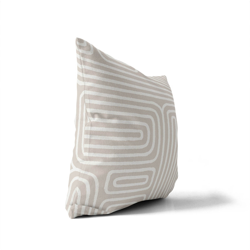 Coussin Timeless Walk, H 26 po x l 26 po, Taupe