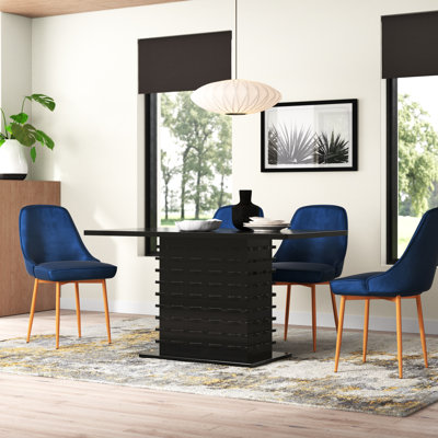 Cayleb 54" Wood Wave Design Dining Room Kitchen Table