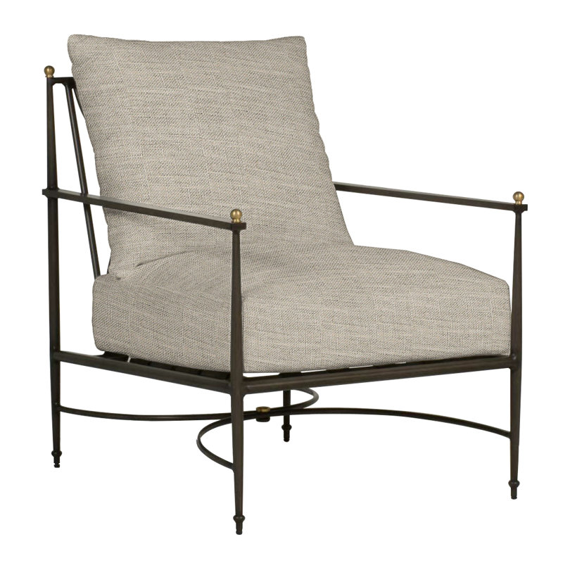 Roma Patio Chair with Cushions, Welt, Natural White