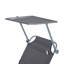 Beach Lounge With Strong Frame And Sun - Grey Stable Construction Adjustable Awning