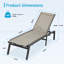 Ensemble de chaise longue pliante en aluminium Wolak pour l'extérieur avec dossier adaptable (chaise simple)-377437239