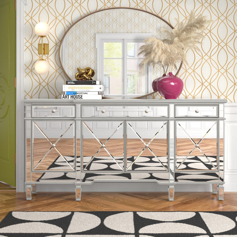 Caila 3 Drawer Sideboard, Antique White, 36" H x 72" W x 14" D