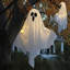 8 décorations de fantômes d'Halloween illuminées, fantômes volants suspendus blancs pour la cour avant, patio, pelouse, jardin, fête, nécessite des piles AA (non incluses)