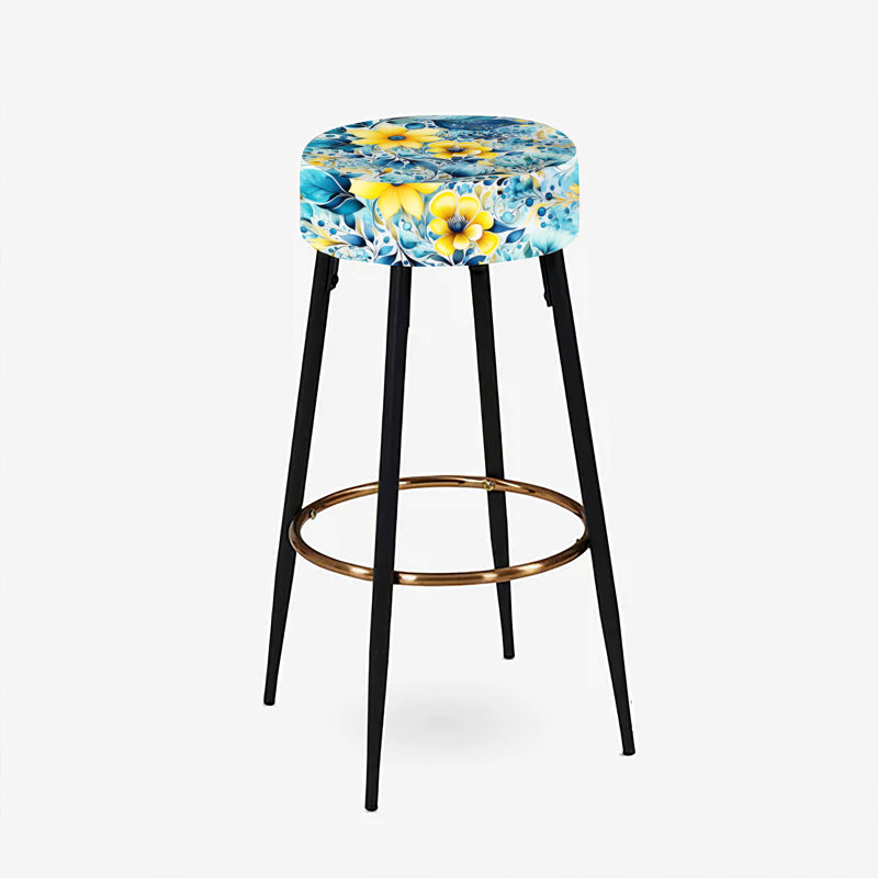 Watercolor Dreams - motif cachemire - ensemble de 2 tabourets de bar cachemire