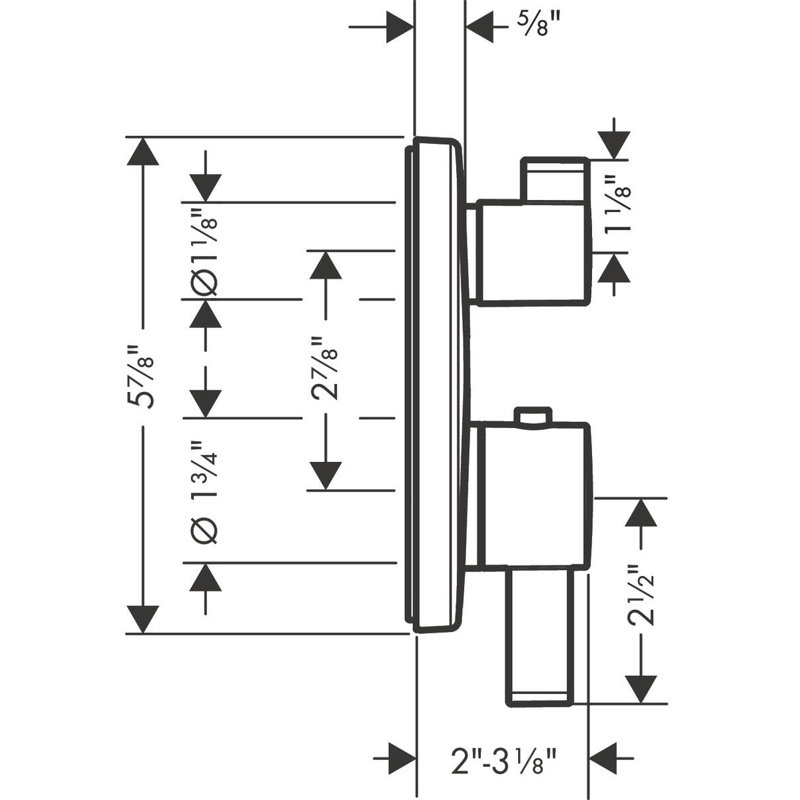 Ecostat S Temperature Memory Thermostatic Valve Trim, Brushed Bronze