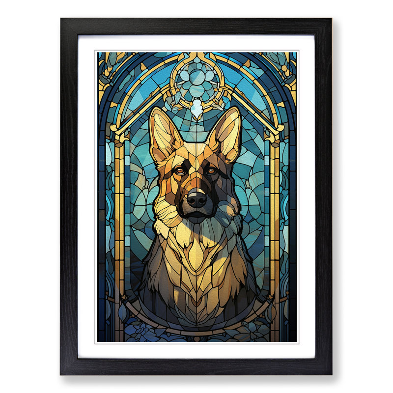 Single Picture Frame Print on Wood, Black Framed, 34cm H x 25cm W