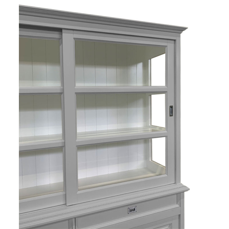 Stiles Display Cabinet, Light Grey