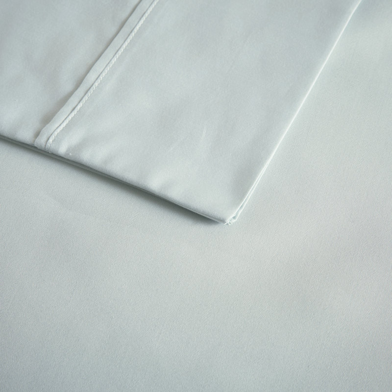 600 Thread Count Cotton Blend 4 Piece Sheet Set, Full, Seafoam