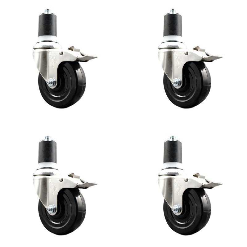 Swivel Stem Caster, 3" H x 3" W