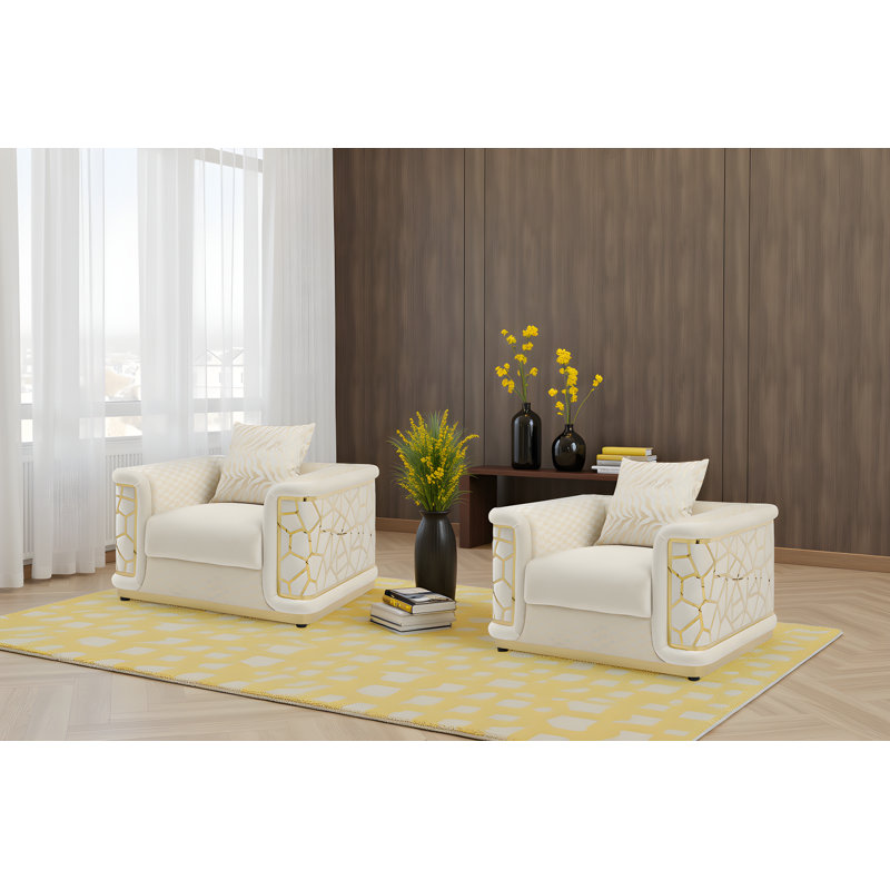 Ensemble de 2 chaises Fermo, Ivoire