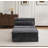 Single Seater and 1 Ottoman (Light Gray)