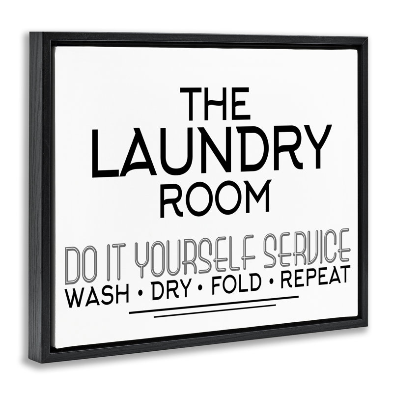 Cadre flottant minimal Do Do Yourself Laundry, design par Kim Allen, Cadre flottant noir de jais, H 17 po x l 21 po