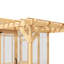 Serre-pergola combinée en cèdre naturel avec étagères, 81,2 po H x 108 po L