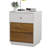 Mid-Century Modern Fluted Nightstand with 3 Drawers-883297805-874893283