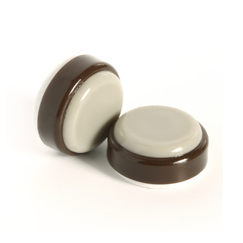 Glissières de protection de sol pour pieds de meuble 1 po, Chocolat