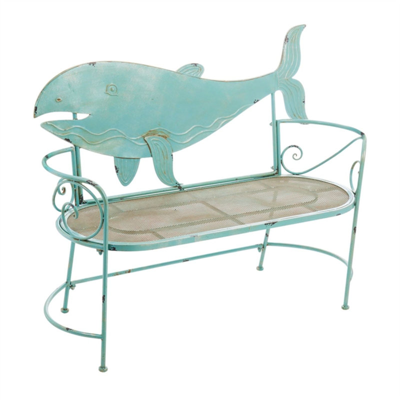 Banc de jardin en métal Wellfleet Whale