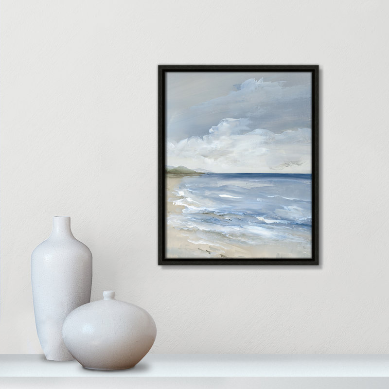 «Whispering Waves - Portrait Version Print» par Nan, Espresso, H 15,5 po x l 12,5 po