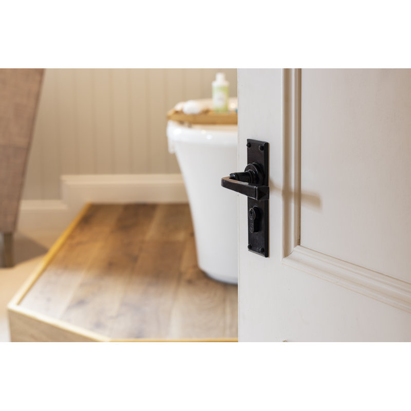 Avon Lock Door Handle, Black
