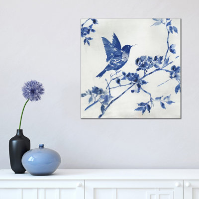 Porcelain Hummingbird by Asia Jensen - Wrapped Canvas Painting