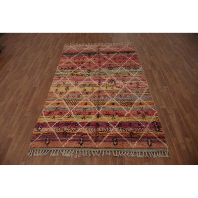 Colorful Trellis Moroccan Oriental Area Rug 5x9