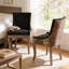 Ensemble de 4 chaises de cuisine en bois massif avec garniture cloutée et support pour haut dossier Farmhouse, ensemble de 4 chaises d'appoint Farmhouse-1786629728