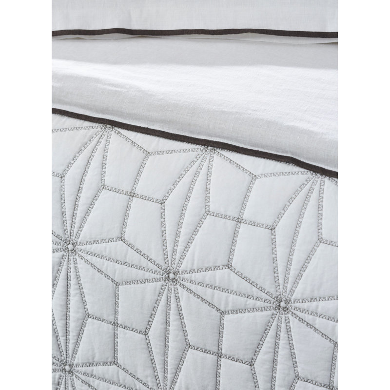 Gerdemie Cotton Blend Sham, Standard, Gray