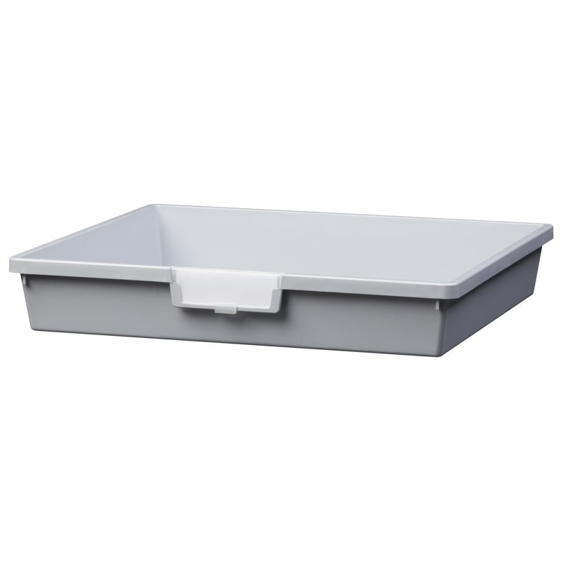 Rebrilliant Plastic Decorative Bin, Light Gray