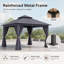 13 pi. L 10 pi. D Pavillon de jardin en acier-133050894-133050895