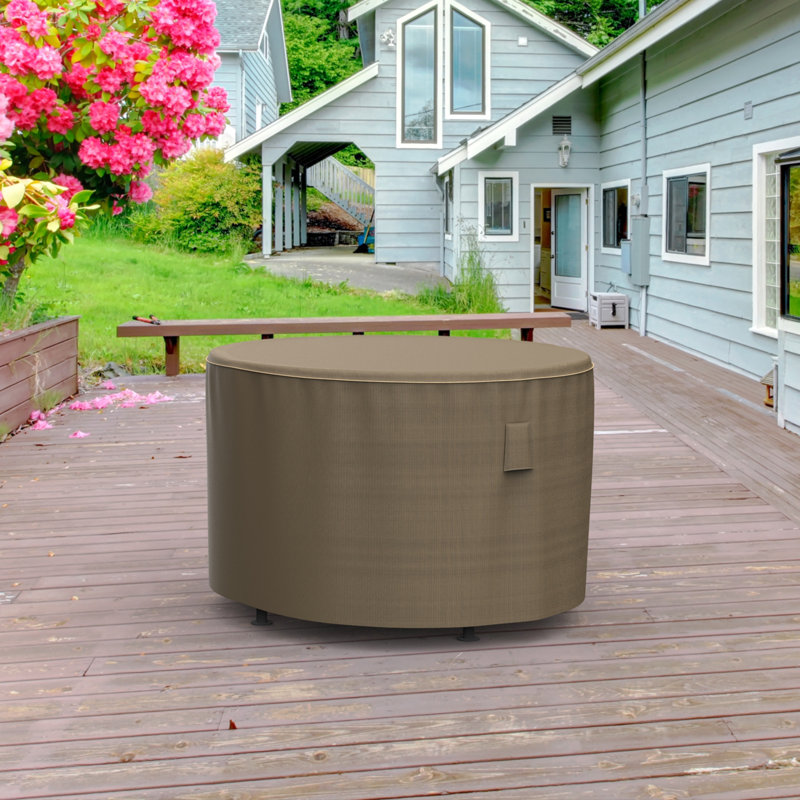 Hillside Outdoor Round Patio Table Cover, 20" H x 26" W x 26" D