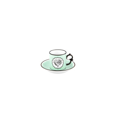 Herbariae Porcelain Espresso Cup and Saucer