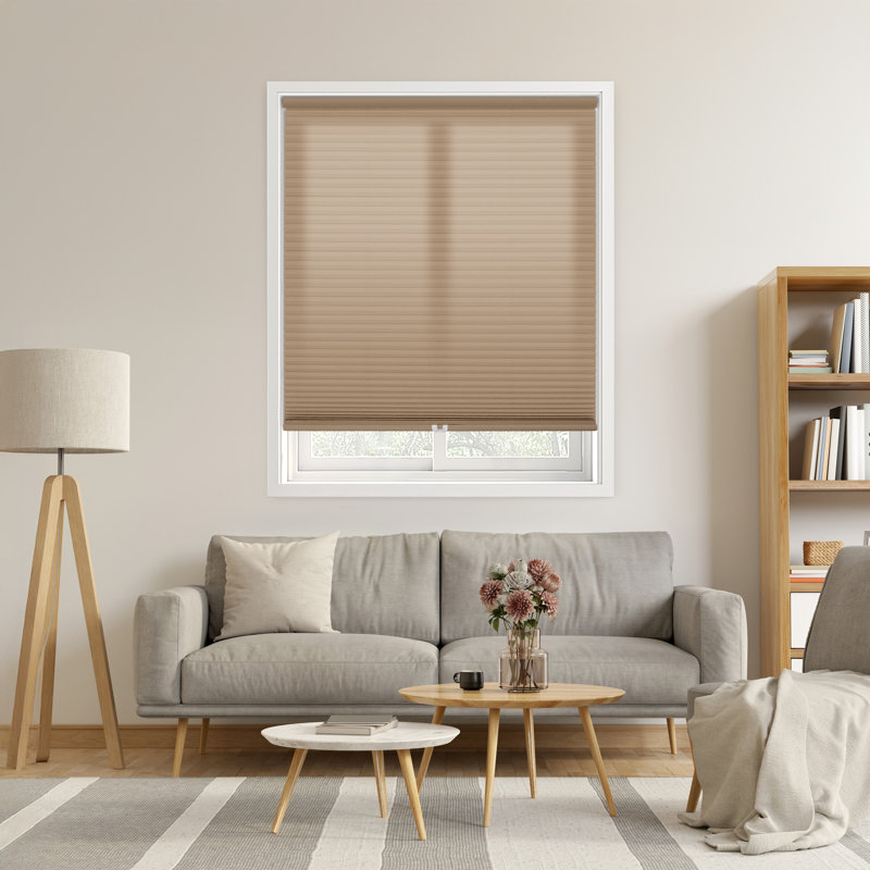 Store alvéolaire semi-transparent sans fil 1,5 po EcoHome, Latte, 55" W X 36" L