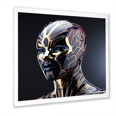 «Sci-Fi Portrait of Futuristic Cyborg Man» sur toile