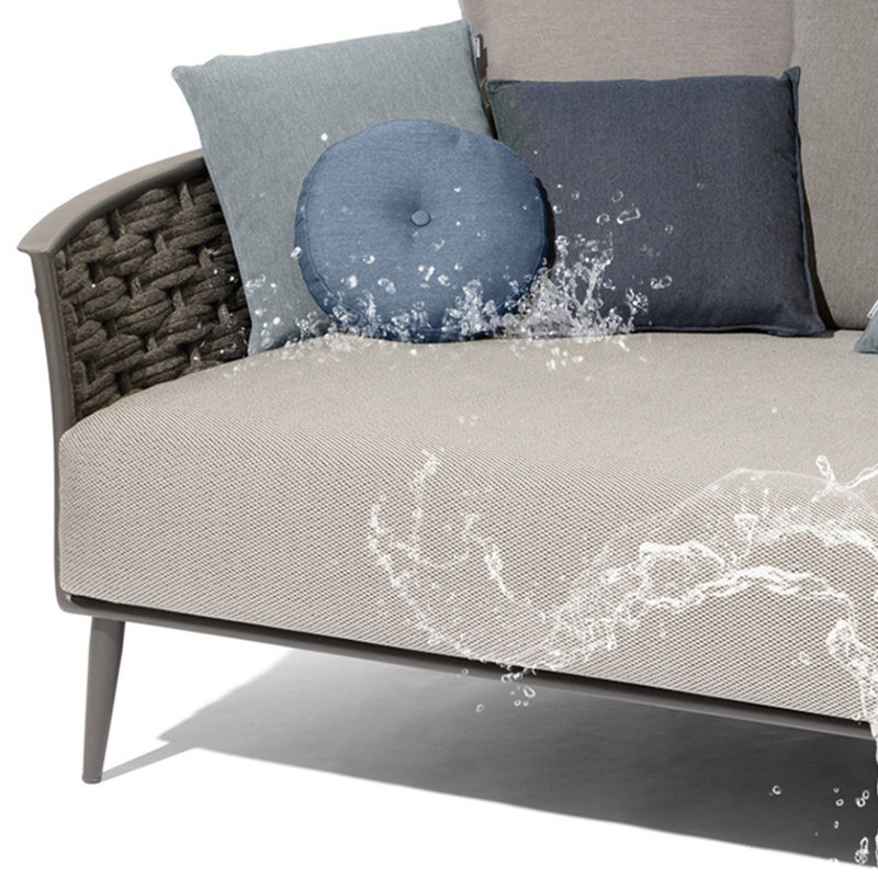 70,87 po pour l'extérieur avec coussins Sunbrella®, Gris foncé, Gris foncé