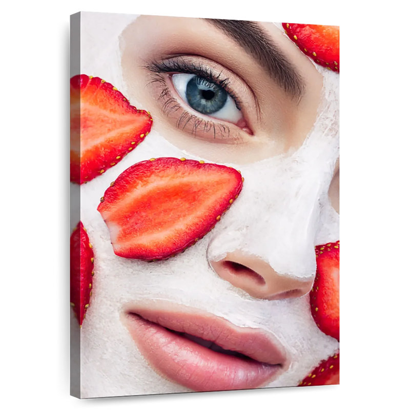 Beauté fraise, H 45 po x l 30 po