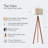 Eden 58 in. 3-Way Dimming LED Wooden Tripod Floor Lamp with Beige Fabric Drum Shade
