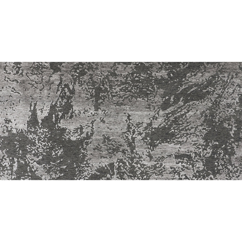 Tapis gris / gris clair de haute qualité noué à la main, Rectangle 8 pi x 10 pi
