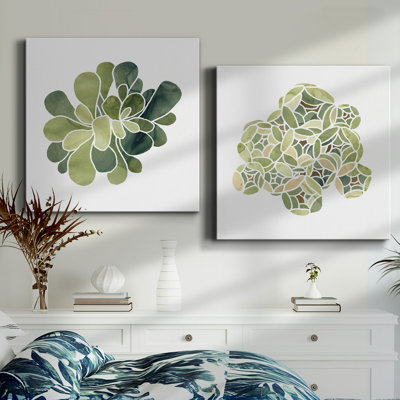 Toile tendue succulente avec toile Cameo IX-Premium Gallery - prête à être accrochée