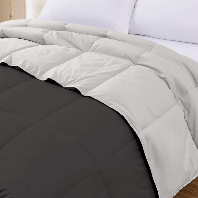 Modern Threads Sanctuary by PCT Down Alternative Microfiber Quilted Reversible Comforter & Duvet Insert - Soft, Comfortable Alternative to Goose Down - Bedding for All Seasons