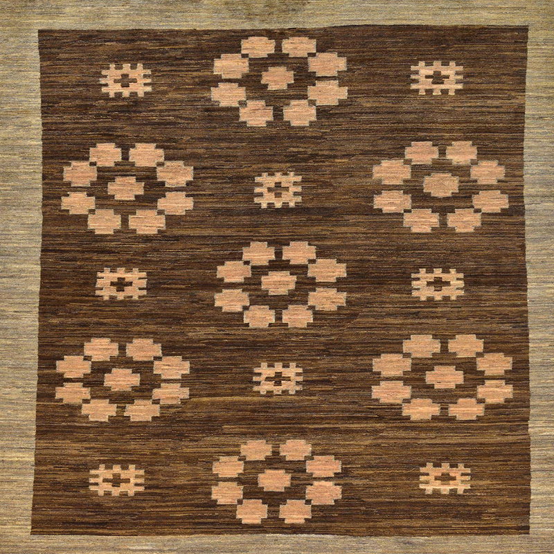 Tapis abstrait moderne 125, Carré 7 pi