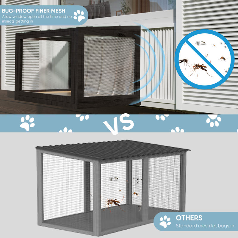 Cat Window Catio Transparent Cat Window Box for Indoor Cats Outdoor Cat Window Perch for Sunbathing and Bird Watching
