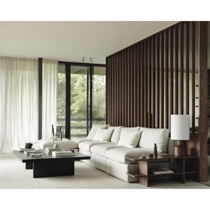 Kabuki side table - varnished teak - brown - rectangular 103/30/40, Brown