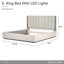 Pavira Bed With LED Lights - Stone-660950515