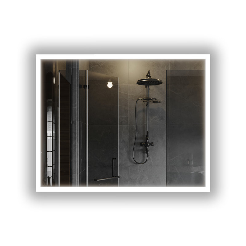 Gabriella Modern LED Bathroom Vanity Mirror, 30" H x 24" W x 2" D
