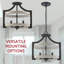 Luminaire suspendu tambour 3 lumières Govanny
