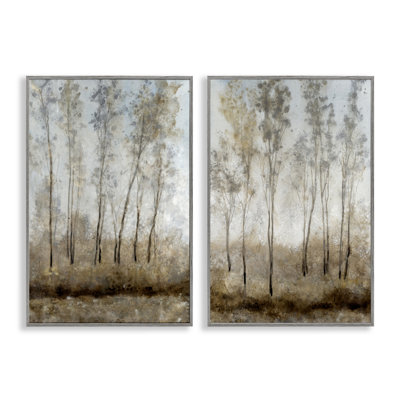 Ensemble de 2 giclées encadrées Woodland avec lumière naturelle, design par Tim Ottoole