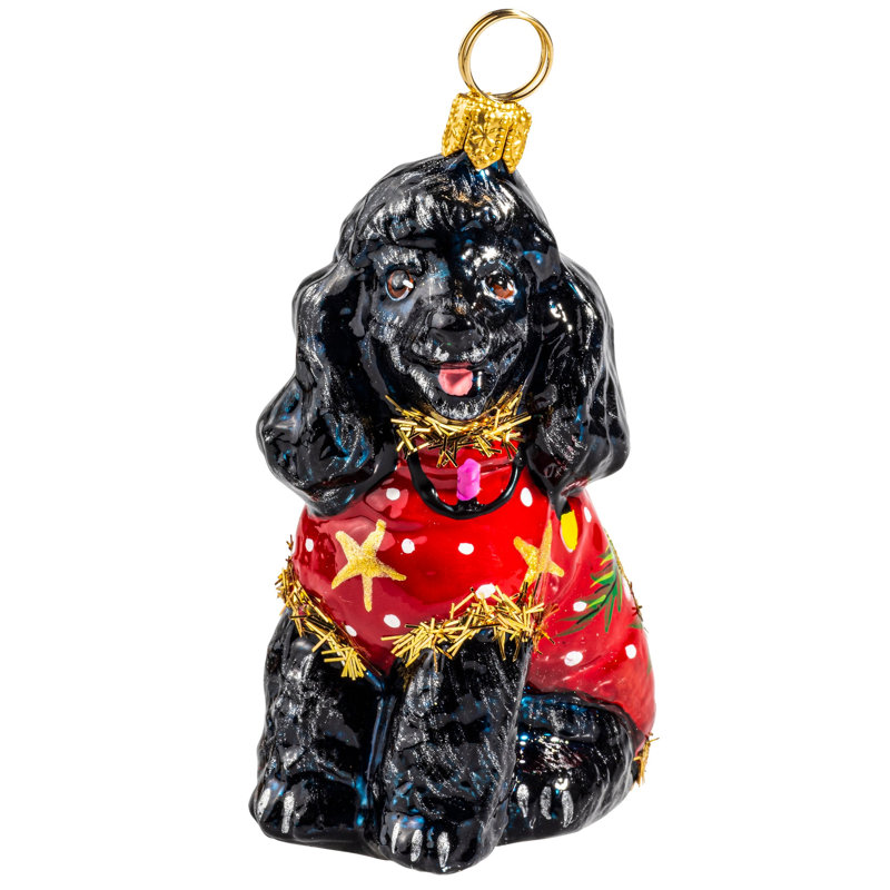 Poodle Black in Ugly Christmas Sweater