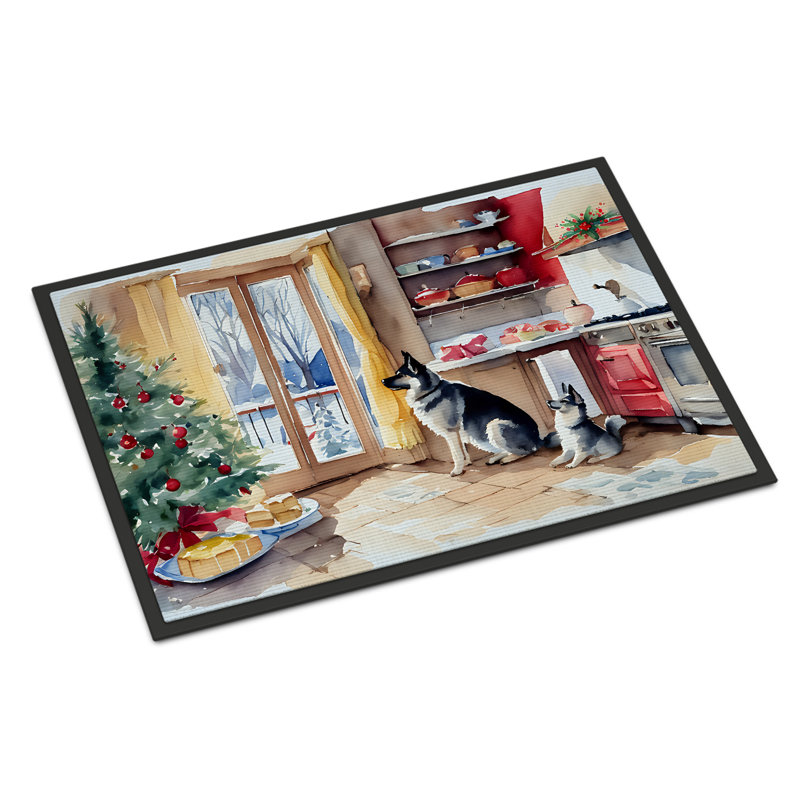 Paillasson norvégien Elkhound Junya DAC3856, L 24 po x L 36 po